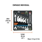 Juego de 7 llaves combinadas mm con matraca flexible 3