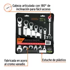 Juego de 7 llaves combinadas std con matraca flexible 2