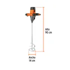 Mezcladora eléctrica 1400W, TRUPER PRO 3