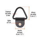 10 anclajes para amarre de carga, anillo en 'V' espesor 1/4' 2
