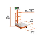 Báscula electrónica de plataforma, 200 kg, inoxidable TRUPER 3