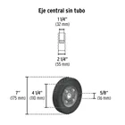 Diablo de carga de 200 kg, ruedas sólidas, balero sencillo 4
