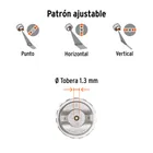 Pistola p/pintar Híbrida vaso plástico,1.3mm, TRUPER 5