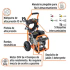 Hidrolavadora con motor a gasolina, 3,300 PSI, TRUPER 7