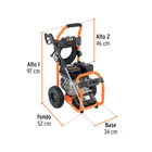 Hidrolavadora con motor a gasolina, 2,800 PSI, TRUPER 2