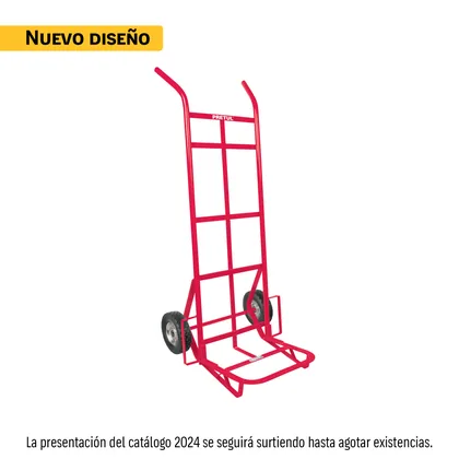 Diablo de carga de 400 kg, ruedas sólidas, doble balero