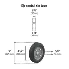 Diablo de carga de 450 kg, ruedas sólidas, doble balero 4