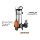 Bomba sumergible, 1 HP acero inox/hierro, para agua sucia 2