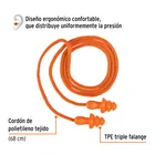 Tapón auditivo reutilizable con cordón y estuche, caja 50 pz 2