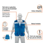 Chaleco brigadista reforzado, azul rey, EG, TRUPER EXPERT 2
