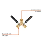 Conector 'Y' 3/4' cuerpo robusto con tuerca móvil p/manguera 4
