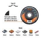 Disco removedor / limpieza 4-1/2' centro 7/8', TRUPER 2
