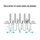 Cultivador forjado, 4 dientes, mango de madera 54', TRUPER 4