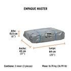 Lona de polietileno reforzada 4 x 7 m, gris, 180g/m2, TRUPER 6
