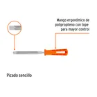 Lima triángulo pesado 5', 34 dpp, con mango, TRUPER 2