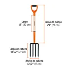 Bieldo para jardín, 4 dientes, mgo 29', puño 'Y', TRUPER 3