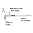 Martillo cabeza cónica 29 mm uña curva, mango tubular,TRUPER 2