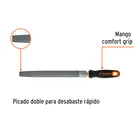 Lima media caña bastarda 10' con mango Comfort Grip, TRUPER 2