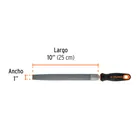 Lima media caña bastarda 10' con mango Comfort Grip, TRUPER 3