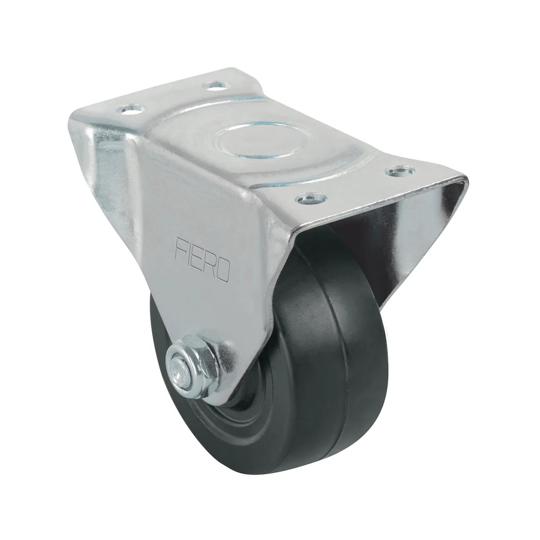 Rodaja hule 3', placa fija con buje, carga 50 kg, FIERO
