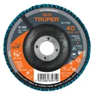 Disco laminado 4', grano 40 centro 5/8', fibra, TRUPER 1