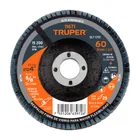 Disco laminado 4', grano 60 centro 5/8', fibra, TRUPER 1