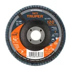 Disco laminado 4', grano 120 centro 5/8', fibra, TRUPER 1