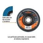 Disco laminado 4', grano 120 centro 5/8', fibra, TRUPER 2
