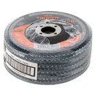 Disco laminado 4', grano 120 centro 5/8', fibra, TRUPER 4