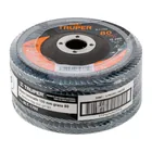 Disco laminado 4', grano 80 centro 5/8', fibra, TRUPER 4