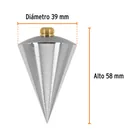 Plomada de acero, 8 oz, TRUPER 3