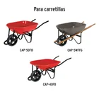 Llanta completa hule sólido 13-1/2', incluye eje y baleros 4