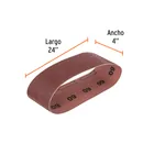 1 banda de lija 4 x 24' óxido de aluminio grano 60, 5 pzs 2