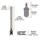 Cavador mangos de acero 47', TRUPER EXPERT 3
