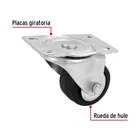 Rodaja hule 2-1/2', placa giratoria c/balero, carga 50kg 2