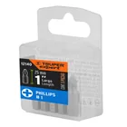Estuche con 5 puntas de cruz PH1 largo 1', TRUPER EXPERT 5