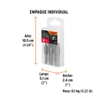 Estuche con 5 puntas planas de 3/8' largo 2', TRUPER EXPERT 6