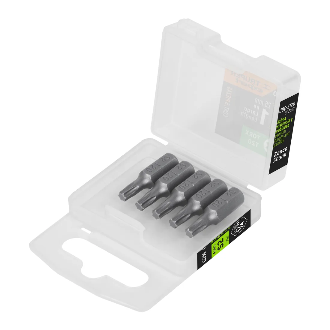 Estuche con 5 puntas torx T20 largo 1', TRUPER EXPERT