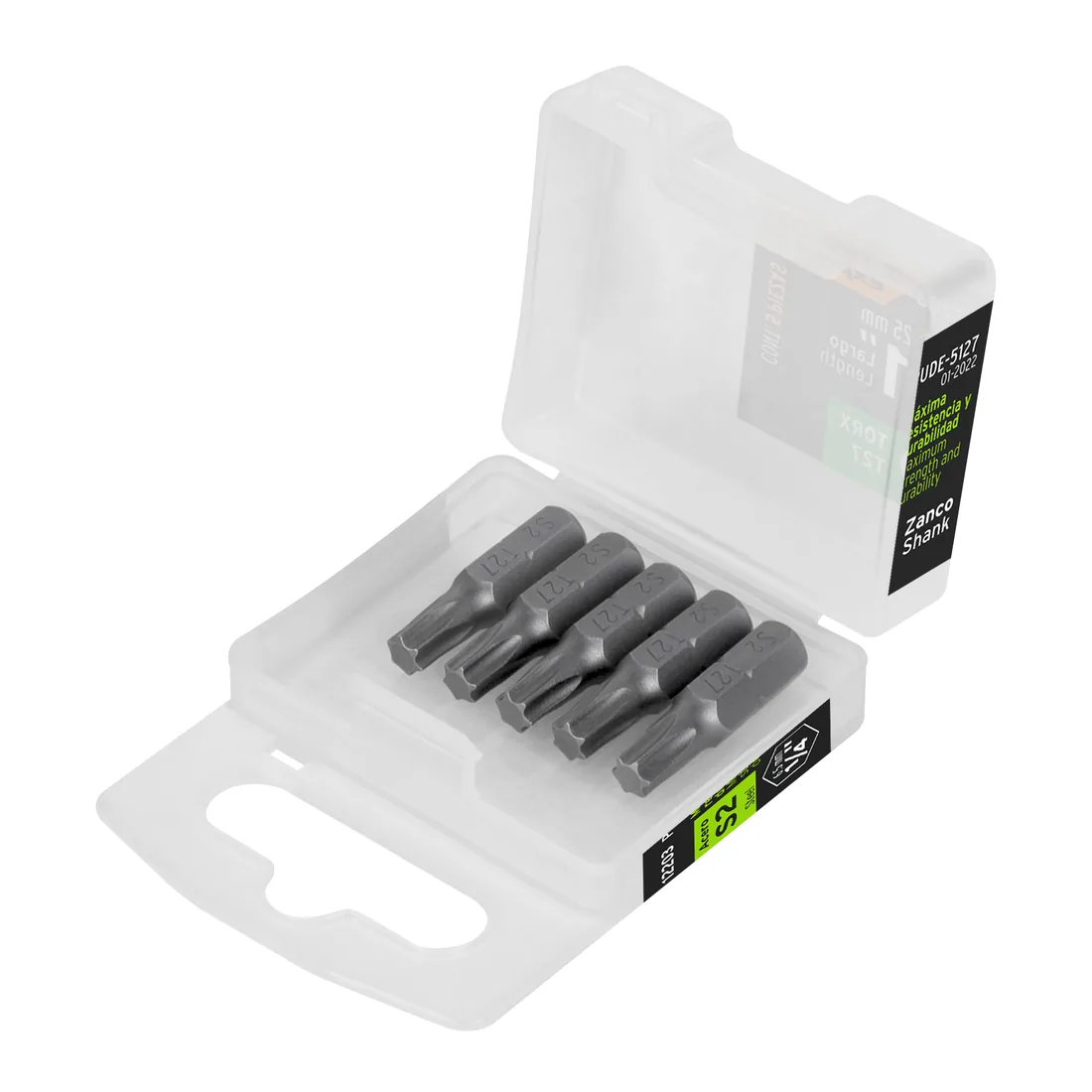 Estuche con 5 puntas torx T27 largo 1', TRUPER EXPERT