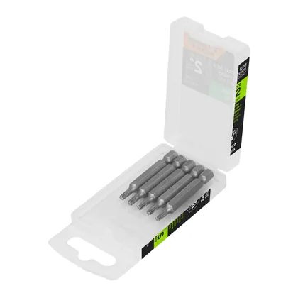 Estuche con 5 puntas torx T15 largo 2', TRUPER EXPERT