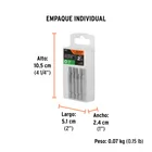 Estuche con 5 puntas torx T27 largo 2', TRUPER EXPERT 6