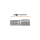 Estuche con 5 puntas hexagonales de 8 mm largo 1', EXPERT 3