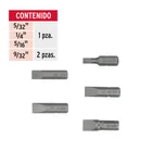 Juego de 5 puntas planas combinadas largo 1', TRUPER EXPERT 2