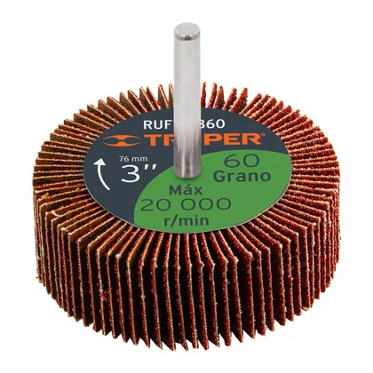 Rueda flap de 3', grano 60, TRUPER