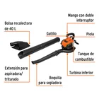 Sopladora / Aspiradora con motor de 26 cc a gasolina, TRUPER 2