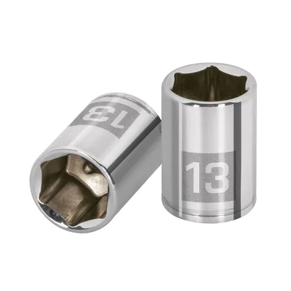 Dado de 13 mm, 6 puntas, cuadro 1/4', TRUPER