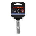 Dado largo de 9 mm, 6 puntas, cuadro 1/4', TRUPER 4