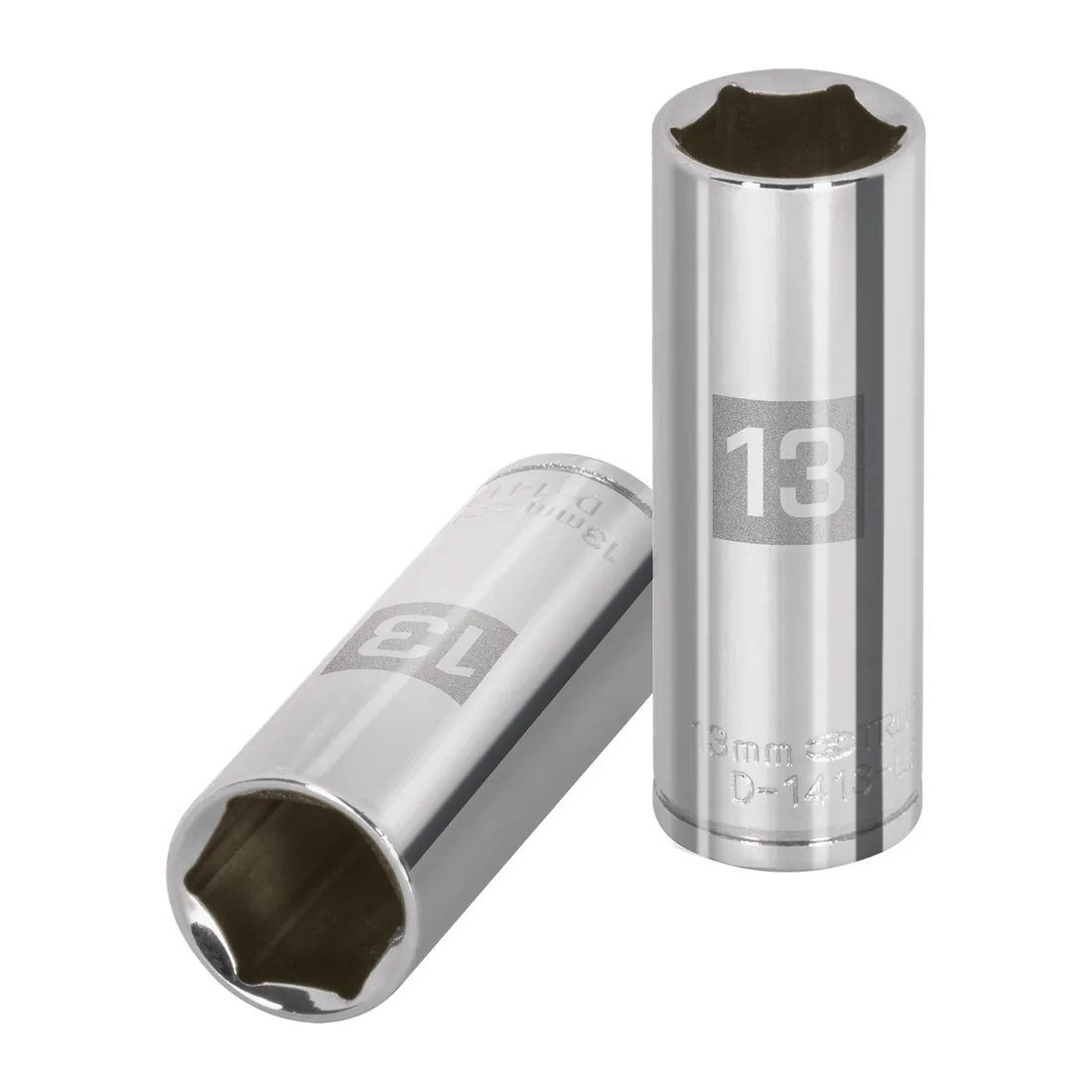 Dado largo de 13 mm, 6 puntas, cuadro 1/4', TRUPER