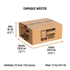 Dado de 7/16', 12 puntas, cuadro 1/2', TRUPER 7