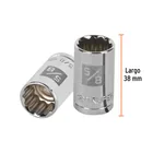 Dado de 5/8', 12 puntas, cuadro 1/2', TRUPER 3